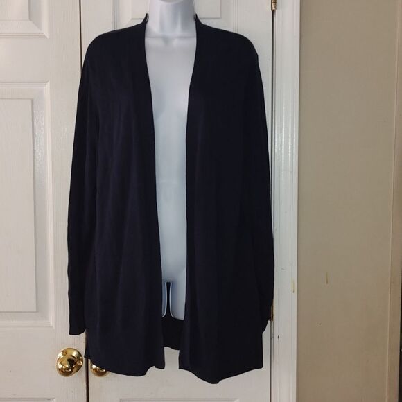 Croft & Barrow Woman navy open front cardigan Sz 1X NWOT - Picture 1 of 5